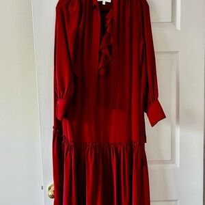 Joie Long Sleeve Red Dress